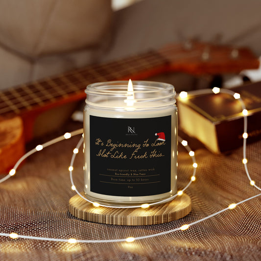 Holiday Scented Candle, Cozy Coconut Apricot Wax, Perfect for Christmas Gifts, Relaxing Home Fragrance, Eco-Friendly Decor